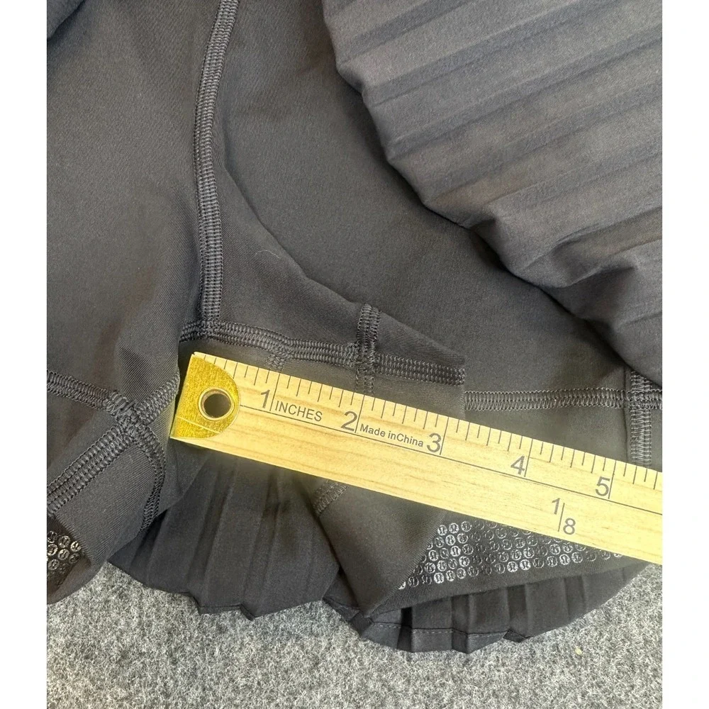 Lululemon Varsity High-Rise Pleated Tennis Skirt Shorts Pocket Skort Black 10 - Picture 14 of 16